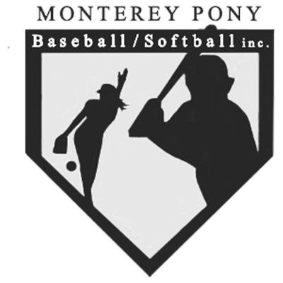 Monterey Pony Softball/ Baseball logo